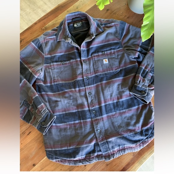 Carhartt Jacket Men's Large Rugged Flex Midweight Flannel Fleece Lined Outdoor - Picture 5 of 10